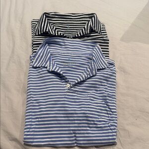 BOYS Crewcuts Striped Polos - Blue/White & Black/White — size 14